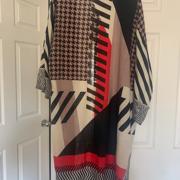 Multi coloured open duster jacket/ overtop - Picture 2 of 3